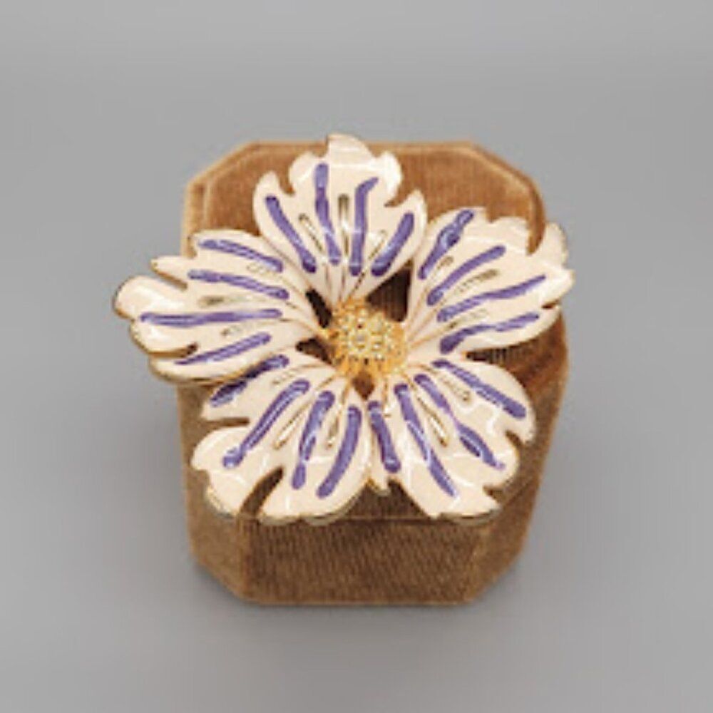 Unbranded Enamel Floral Brooch